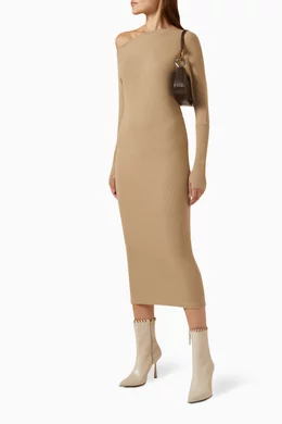 enza costa sweater knit slouch dress Enza Costa Sweater Knit Slouch Shoulder Dress