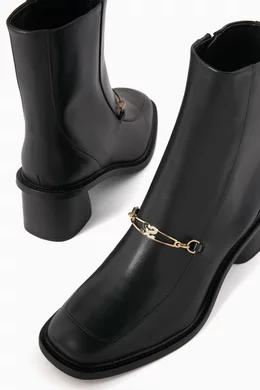Sandro leather ankle boots on sale