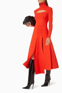 awake mode red dress Buy A.W.A.K.E Mode Red Multi-rectangle Midi Dress For Women Online