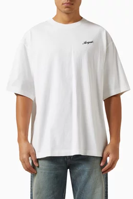 Buy Axel Arigato White Honor T-shirt in Organic Cotton-jersey For
