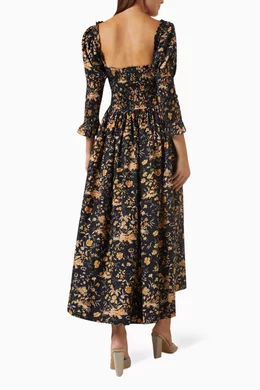 dahlia embroidered maxi dress blue Dôen Bijou Dress main image 0