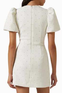 rebecca vallance ophelia mini dress Buy Rebecca Vallance White Ophelia Mini Dress in Crêpe For Women Online