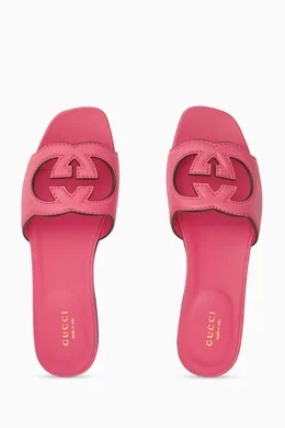 Gucci flip flops pink sales