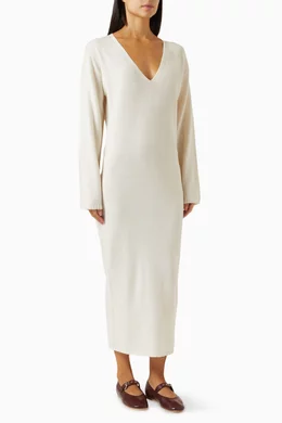 knee length dresses for ladies Louanne Slinky Long Sleeve Maxi Dress main image 0