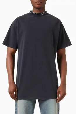 Buy Balenciaga Black Unisex Oversized Pierced T-shirt in Vintage