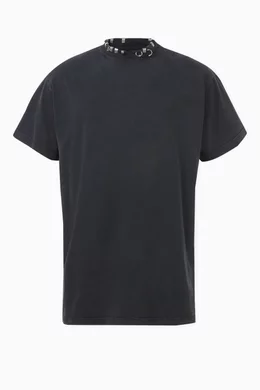 BALENCIAGA＊PIERCED T-SHIRT ヴィンテージ Tシャツ Pierced T-shirt Oversized in Black | Balenciaga CA