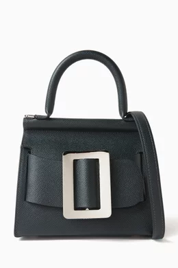 Buy BOYY Blue Small Karl 19 Top-handle Bag in Grained Calfskin For