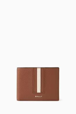 Buy Bally Brown Logo Stripe Bi fold Wallet in Leather For Men Online Ounass Oman