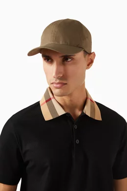 Buy Burberry Green EKD Archive Baseball Cap in Cotton For  display picture 2