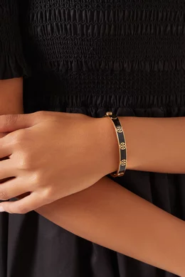 Logo stud hinge bracelet top
