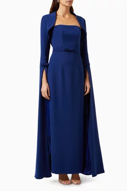 chinese dress ladies Race Ladies Lace Ladies [2-Piece Set] Sheer Bolero Included Camisole Maxi Dress main image 1