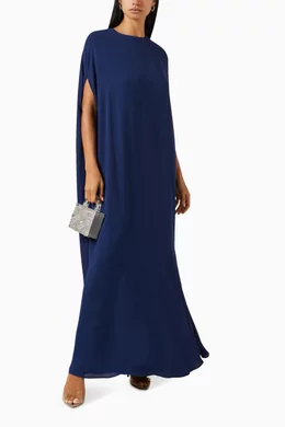 Buy BERNADETTE Blue Eleonore Maxi Dress in Crepe For Women Online | Ounass  Oman