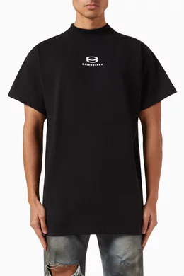Buy Balenciaga Black Unity Sports Icon Deconstructed T-Shirt in