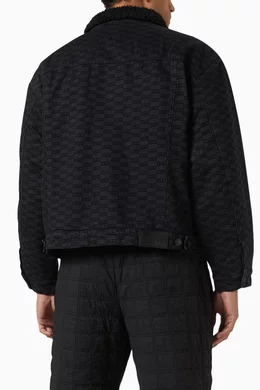 Buy Kith Black Monogram Sherpa-lined Centre Jacket in Denim For 