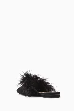 Buy Kate Spade New York Black Marabou Feather Slides in Suede For Women Online Ounass Oman