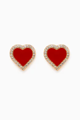 Buy Kate Spade New York Red Take Heart Stud Earrings For Women