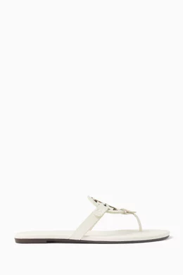 Buy Tory Burch White Miller Soft Sandals in Leather For Women Online Ounass Oman