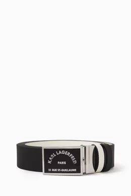 Buy KARL LAGERFELD Black Rue St. Guillaume Reversible Belt For Men Online Ounass Oman