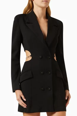 Crepe Dress Misha Blazer Dress Buy Misha Black Babette Blazer Mini Dress In Bonded  Crepe For