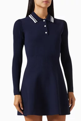 tory burch tech knit polo dress Viscose Knit Polo Dress: Women's Designer Dresses