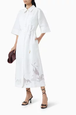 aje white shirt dress Laure Mini Shirt Dress