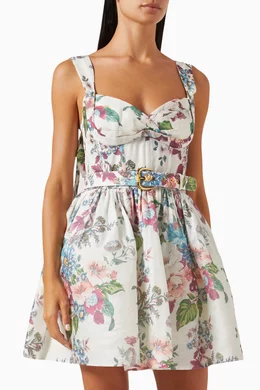 Buy Zimmermann Neutral Matchmaker Midi Dress in Silk-blend For Women Online  | Ounass Oman