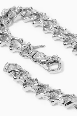 Buy Emanuele Bicocchi Silver Arabesque Sharp Link Chain Bracelet
