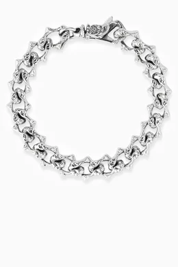 Buy Emanuele Bicocchi Silver Arabesque Sharp Link Chain Bracelet