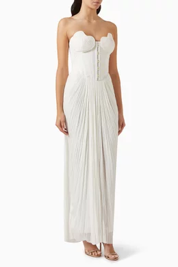 maria lucia hohan white dress Silk Long - Dresses, Clothing - MLH21357 Maria Lucia Hohan Wanda Bridal
