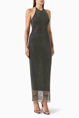 Buy The New Arrivals by Ilkyaz Ozel Black Mica Maxi Dress For Women Online  | Ounass Oman