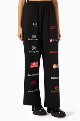 Buy Balenciaga Black Unisex Top League Baggy Sweatpants in Cotton 