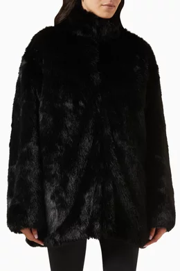 ジャケット・アウター BALENCIAGA fur coat navy F BALENCIAGA fur coat navy F
