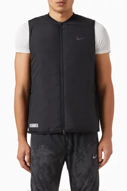 Buy Nike Running Black Therma FIT ADV AeroLayer Running Vest in Padded Nylon For Men Online Ounass Oman