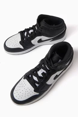 Buy Nike Multicolour Junior Air Jordan 1 Mid cut Sneakers in Leather For Boys Online Ounass Oman