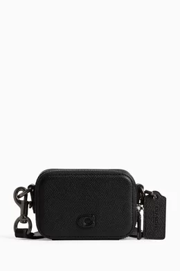 Buy Coach Black Crossbody Pouch in Crossgrain Leather For UNISEX Online Ounass Oman