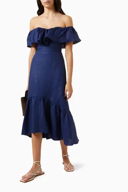 short sleeve linen dress with pockets Slouch Pocket Dress