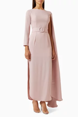 Buy Amri Pink Cape-sleeve Maxi Dress For Women Online | Ounass Oman
