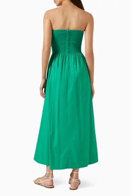 midi spaghetti dress for women Spaghetti Strap Scoop Neck Midi Dress