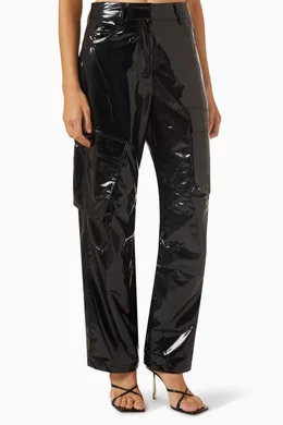 Vinyl cargo pants clearance