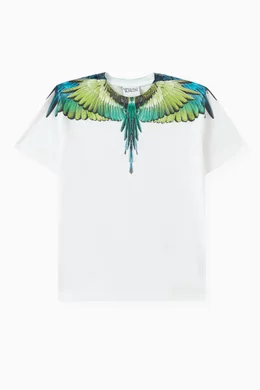Buy Marcelo Burlon Color Icon Wings T shirt in Cotton jersey For Kids Online Ounass Oman