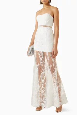elle zeitoune white lace dress Janice Dress by Elle Zeitoune  White Runway