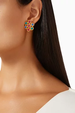 Buy Swarovski Pre Loved Gold 1990s Vintage Swarovski Clip on Earrings Online for Women Ounass Oman