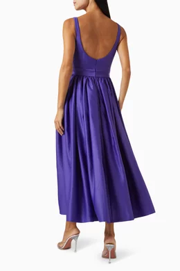 Buy Leo Lin Purple Colleen Midi Dress For Women Online | Ounass Oman