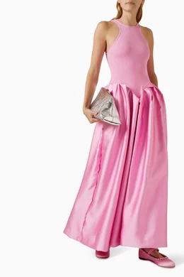 Buy Marques Almeida Pink Tank Top Maxi Dress in Knit & Satin For Women  Online | Ounass Oman
