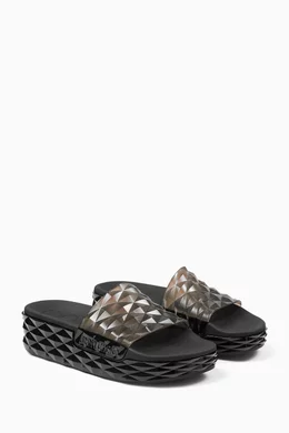 Buy Jimmy Choo Color Diamond Slide Sandals in Rubber Online for Women Ounass Oman