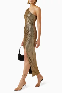 Buy Elle Zeitoune Gold Felicia One-shoulder Dress For Women Online | Ounass  Oman