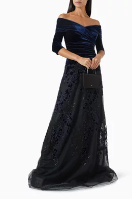 Teri jon velvet gown on sale