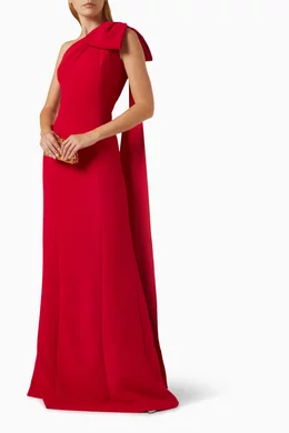 open lace back dress Teri Jon Taffeta Shirt Waist Gown in Fuchsia Size 10 main image 1