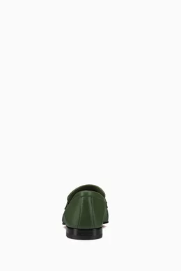 Christian Louboutin Green Leather Men’s Buckle Loafers Sartok - Buckle shoes - Patinated calf leather - Havane  main image 3