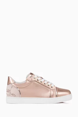 Rose gold louboutin trainers 2025